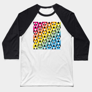 Rainbow Triangle Pattern v4 Baseball T-Shirt